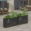 Combinação de Floreira de Aço Inoxidável para Exterior Calha de Flores de Ferro Forjado Departamento de Vendas de Cercas Municipais para Ruas Comerciais Floreira para Plantio Canteiro Externo