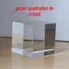 A caixa de cubo de cristal direta da fábrica pode ser personalizada várias especificações base de vidro de cristal pode ser gravada LOGOTIPO