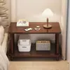 Mesita de Noche Mini Ultraestrecha para Apartamentos Pequeños, Mesita de Noche Sencilla, Mesa Lateral para Sofá de Sala de Estar, Mesa de Café Pequeña para Apartamentos de Alquiler