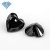 Gema Huagang con un solo agujero en forma de corazón, circonita negra, piedra desnuda, circonita negra artificial, gema CZ con agujero inferior puntiagudo, joyería