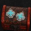 Accesorios de aleación, colgante de turquesa, accesorios de cuentas, forma de cruz retro, collar versátil, accesorios de joyería