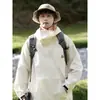 Chaqueta Cortavientos Impermeable Negra Asimétrica con Cremallera Estilo Americano High Street para Hombre Primavera Otoño Ropa Deportiva y de Trabajo