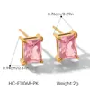 Pendientes de Acero de Titanio de Estilo Europeo y Americano de Moda para Mujer, Pendientes de Lujo Ligero de Gama Alta, Accesorios para Orejas de Acero Inoxidable 18K que No se Desvanecen, Transfronterizo