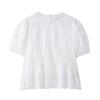 Roupa Europeia e Americana Transfronteiriça 2025 Primavera e Verão Nova Moda Camisa Estilo Romântico Bordada 5107046