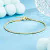 Corrente Simples Corrente Única Acessórios Simples de Verão Pulseira Minimalista Corrente Osso de Cobra Branco Combina Moda Feminina Diária Exquisite Fábrica
