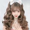 Peruca Feminina Presilha Cabelo Longo Cacheado Rabo de Cavalo Alto Fábrica Nova Onda Grande lolita Cabelo Longo Castanho Rabo de Cavalo Duplo