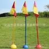 Poste de señalización de fútbol, poste de advertencia de obstáculos para entrenamiento de baloncesto, bandera de esquina de fútbol con inyección de agua ABS alrededor del poste a través de la barandilla