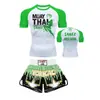 Roupa de Treino para Boxe, Shorts de Muay Thai, Conjunto de Duas Peças de Manga Curta para Homens e Mulheres para Treino Profissional de UFC Sanda Fighting MMA