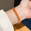 Pulsera de Resina de Zirconio con Espiga de Trigo Empalmada Moda Retro Personalidad Pulsera de Moda Lujo Ligero Joyería de Alto Temperamento para Mujeres