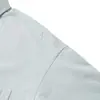 2026 Nueva Camisa Casual de Manga Corta para Hombre Color Sólido Simple Holgada Talla Grande Camisa con Cuello Top para Hombre