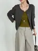 Luego, Cardigan de punto versátil estilo coreano Relax Password, chaqueta top casual holgada para principios de otoño E2508