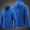 Sudadera con capucha y cremallera de manga larga, color liso, corte holgado, casual, unisex, para temporada de primavera y otoño, transfronteriza, en stock