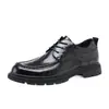 Zapatos casuales de cuero genuino para hombre de nueva llegada transfronteriza, zapatos Derby de estilo británico de vestir formal, de suela blanda, antideslizantes y resistentes al desgaste para hombre
