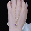 Colar de Pérolas de Alta Qualidade para Mulheres Ouro Real Galvanizado Microincrustado Zircônia Luxo Leve Exclusivo Nicho Corrente para Clavícula Acessórios de Alta Qualidade