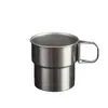 Caneca de Café Criativa em Aço Inoxidável 304, Caneca Prática de Aparência Sofisticada, Caneca Dobrável Estilo Piquenique ao Ar Livre Acampamento, Caneca para Bebidas de Restaurante