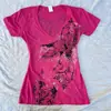 Estilo Urbano Moda Milenio Europeo y Americano Nueva Camiseta Ajustada Y2K para Mujer, Ropa para Mujer Estilo Retro Hot Girl Venta al por Mayor Top Impreso Transfronterizo