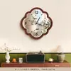 Relógio de Mesa Estilo Madeira Vintage, Relógio de Mesa, Relógio de Parede para Sala de Estar, Decoração de Relógio Retrô, Pendente de Parede de Nicho