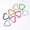 Gran Stock Mosquetón Forma de Corazón Botón para Ropa Infantil DIY Gancho Pequeño Forma de Corazón Mosquetón Corazón Melocotón