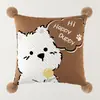 Almohada Linda con Forma de Perro, Cojín Refrescante de Verano Amigable con la Piel, Cojín Decorativo para Sofá de Sala de Estar, Respaldo de Cama, Cojín Decorativo para Mirador