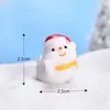 Nuevos adornos de paisaje en miniatura de Papá Noel y muñeco de nieve adorable para decoración DIY de bonsái, adornos de escena nevada y decoraciones navideñas de león marino