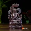 Decoração de Buda "Bodhisattva Imóvel" de 7 Polegadas Nepal Feito à Mão Cobre Esculpido "Rei Ming Imóvel" Bronze