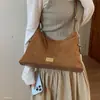 Siente la Bolso Tote Retro de Hombro Único Estilo Coreano y Japonés Otoño/Invierno 2026 Ante Bolso Nuevo de Axila Moda de Terciopelo Diagonal para Mujer Exquisito
