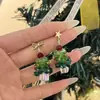 Serie de aretes navideños ~ Otoño e invierno Nuevos aretes de árbol de Navidad con estrellas Aretes Explosiones de sentido de alta gama Aretes de moda Tendencias