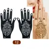 Plantillas de Henna para Manos de Venta Caliente Transfronterizas, Huellas de Mano para Bodas, Decoraciones de Manos para Escenario, Tatuajes Temporales de Mano