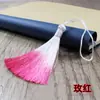 Marcador de Página Pequeno 8cm com Borla Degradê e Linha Fechada Pingente Pendurado com Espinho de Borla