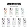 Funda de teléfono Apple 18 Pro Max aplicable transfronteriza, TPU+PC anticaída, funda de teléfono magnética de alta transparencia con bloqueo de color Apple 17