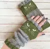 Guantes Personalizados para Otoño e Invierno, Guantes de Punto Cálidos y de Moda para Mujer, Moda Transfronteriza Guantes Bordados Patchwork Cálidos
