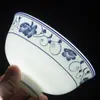 Jingdezhen plato cuenco de porcelana azul y blanco plato decoración de mesa juego de vajilla vintage vajilla antigua imitación pintado a mano cuenco plato juego estilo chino