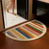 Tapete de Chão de Linho Retrô Americano Absorvente de Água Antiderrapante Resistente ao Desgaste Tapete para Pés Sala de Estar Banheiro Quarto Entrada Tapete de Chão Venda por Atacado