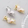 Hebilla de collar de perlas gota aceite cristal mariposa hebilla elástica hebilla de cierre manual hebilla de conexión cadena de suéter accesorios diy