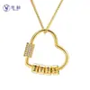 Europa y Estados Unidos nueva popular collar de diamante de amor en forma de corazón Día de la Madre mamá diy collar de diamante con nombre de familia