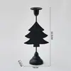 Linterna Negra Estilo Ins Nórdico Portavelas de Metal Decoración del Hogar Decoración de Mesa para Cena a la Luz de Velas Adorno en Forma de Corazón