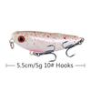 Cebo flotante de agua Luya Bait Son Dog de 55 mm y 5 g, cebo blanco Raffe para pesca de trucha con boca de caballo