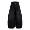 Calça Jeans Scimitar Oreeta Black Desgastada para Homens e Mulheres, Estilo Unissex, Marca Americana Tendência, Calça Cargo Solta de Perna Larga