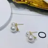 Brincos de Pérola com Design de Nicho Retro Francês Studs Elegantes de Luxo Leve High-end Brincos Simples da Moda Femininos