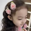 Pinza para el pelo de flor de malla estilo hada para niños, flor dulce para la cabeza, clip para flequillo estilo pastoral, pinza lateral para el pelo de niña, accesorio para el pelo