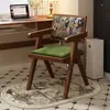 Silla de comedor estilo wabi-sabi, silla de uso doméstico de imitación madera, silla con respaldo de cojín suave estilo francés, silla para té de balcón, silla vintage Chandigarh