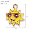 Serie de Playa de Verano Aleación Gota de Aceite Colgantes DIY Sombrilla Chanclas Gafas de Sol Pulsera Collar Materiales para Hacer