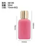 Botella de Perfume de Vidrio Flocado 50ml Botella Pequeña Recargable Venta al por Mayor Botella Vacía Transparente en Stock Procesamiento Tapa de Perfume Flocada Personalizada