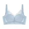 Novo Sutiã de Primavera e Outono, Sutiã Confortável Sem Fio com Colchetes de Quatro Fileiras, Push-Up Simples, Lingerie Sexy de Renda, Anti-Exposição