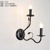Lámpara de Pared de Vela con Atmósfera Retro Americana, Lámpara de Candelabro de Hierro, Lámpara Decorativa de Pared, Lámpara de Mesita de Noche Francesa de Lujo Ligero