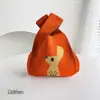 Bolso Tote Nuevo de Moda con Lindo Diseño de Animal, Bolso de Mano Versátil para Mujer, Estilo Coreano y Japonés, Bolso de Punto para Exteriores para Damas
