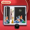 Set de Regalo de Negocio de Peces Koi con Tendencia Nacional para Eventos, Ceremonia de Inauguración, Souvenirs para Empresas Clientas, Caja de Regalo Práctica Personalizada con Texto Impreso