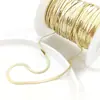Cadena de Hoja Chapada en Oro de Fuerte Retención de Color, Cadena de Hueso de Serpiente Plana, Cadena Suelta Semiacabada, Collar Hecho a Mano para DIY, Cadena para Clavícula, Cadena de Moda