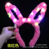 Orelhas de Coelho de Pelúcia Luminous com 14 LEDs Headband Estilo Outono e Inverno Pelúcia de Alta Qualidade Orelhas de Coelho Luminous Headband Piscante
