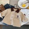 Chaqueta Infantil 2026 Buga Sugar Nueva Colección Otoño Chaqueta de Solapa de Dibujos Animados para Niños y Niñas Chaqueta de Algodón con Bloques de Color para Bebé